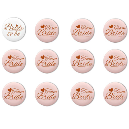 Badges de mariée/équipe de-Ensemble de 12 pièces de type C