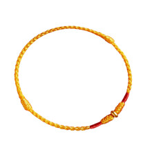 Bracelet à cordon rouge en perles d'or pour-Shengshijin