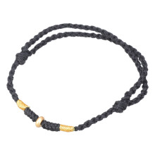 Bracelet amulette en fil rouge avec breloque en-Gentleman noir