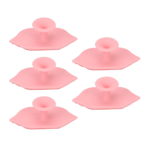 Soft Silicone Exfoliating Lip Scrub Brush Set - 5 PCS Deep Clean 60g 1