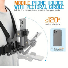 1pc Adjustable Chest Strap Headband,First-Person Perspective for Mobile Phones, Sports Camera Mounting, Cycling Gear