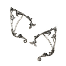 Stijlvolle oormanchet Gothic Elves oorbel oorclip-Oud zilver
