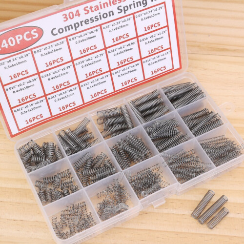 Stainless Steel Spring Assortment Kit With 15 Sizes Compression Small Springs For Mechanical Repairs Electronics DIY Projects 1