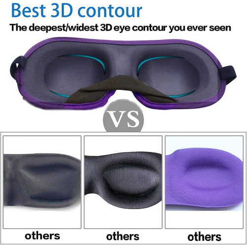 Στερεοφωνικά γυαλιά 3D Eva με κάλυψη ματιών, μάσκα ύπνου με αόρατο αφρό που 1