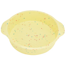 Forma de silicone antiaderente com ampla gama de usos, resistente ao calor de -40C a 220C, fácil de desenformar, mantém a integridade do bolo,