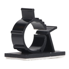 100 pièces de clips pour câbles en nylon PA66 auto-adhésifs noirs réglables 10x13mm