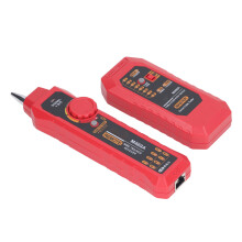 Testeur de câble réseau multifonction avec écouteurs, anti-interférences, rouge