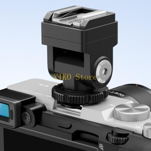 K32C Camera Flash Adapter 180Angle Adjustment Durability Metal Plastic Construction 2