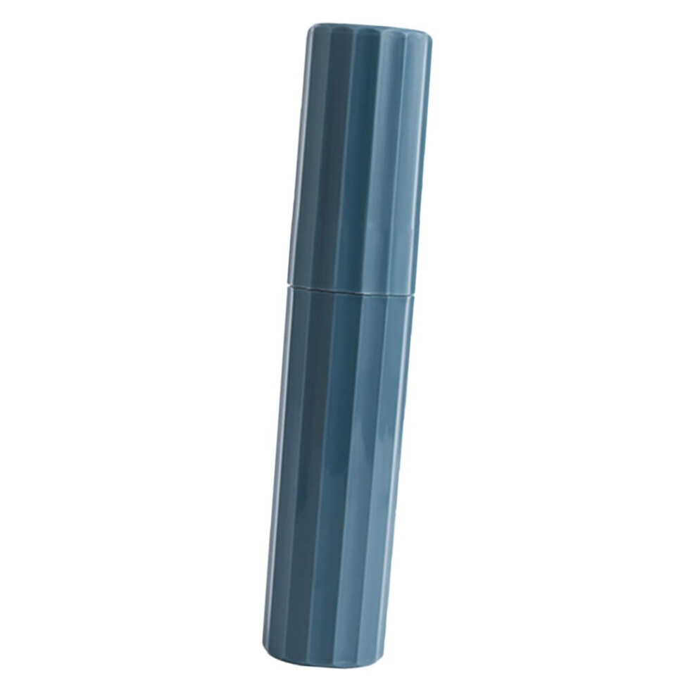 Blue Travel Toothbrush Case With Airtight Seal, Compact Toothpaste Holder For Home And Travel,
