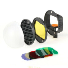 Universal Magnetic Mount Adapter Magnet Speedlight Flash Control Honeycomb Grid Reflector 4 Color Filters Diffuser Ball
