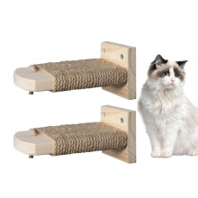 Cat Climbing Steps For Cage, WallMounted Wooden Pet Cage Jumping Ladder For Kitten Resting And Paw Grinding