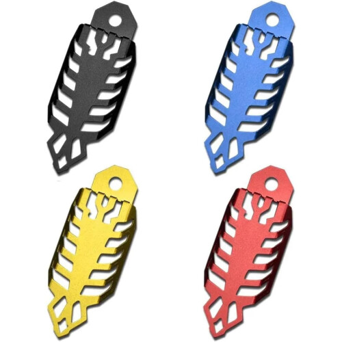 Universal Motorcycle Shock Absorber Cover Red Front Rear Fork Protector Durable Suspension Guard 1