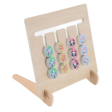 Gioco di blocchi di forma in legno, 4 colori, gioco di puzzle logico con tavola