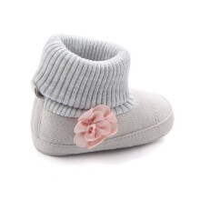 Chaussons en coton gris pour bébé, bottines de neige chaudes, taille 11 cm / 4,3 pouces, taille 12