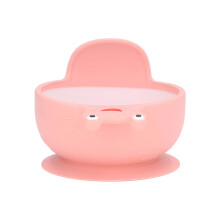 Ciotola multifunzionale per bambini piccoli 18x11,5x10 cm rosa/bianco