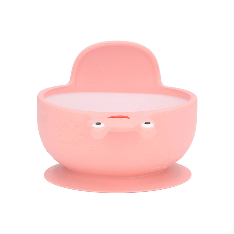 Silicone Toddler Baby Bowl Nonslip Suction Microwave Safe Pink/White