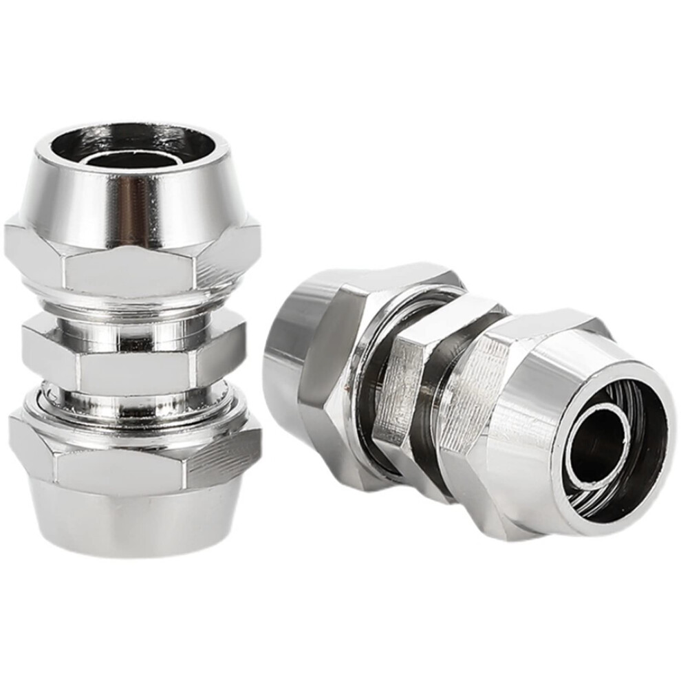 Pneumatic Push To Connect Fittings Stainless Steel Hex Nipple 5Pcs Air Hose Quick Connector Reducer 9347817130713