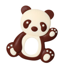 Baby-Panda-geformtes Silikon- Beißspielzeug für Säuglinge und Kinder, Braun