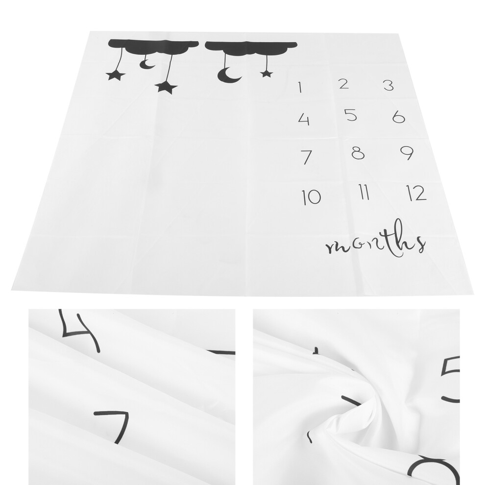 Baby Growth Milestone Cloth - Cloud Moon Star Pattern 100X100cm 3721378985665