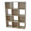 (Oak, 30cm) 12-Compartment Storage Shelf, 93 cm Wide - COMPO 8