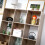 (Oak, 30cm) 12-Compartment Storage Shelf, 93 cm Wide - COMPO 6