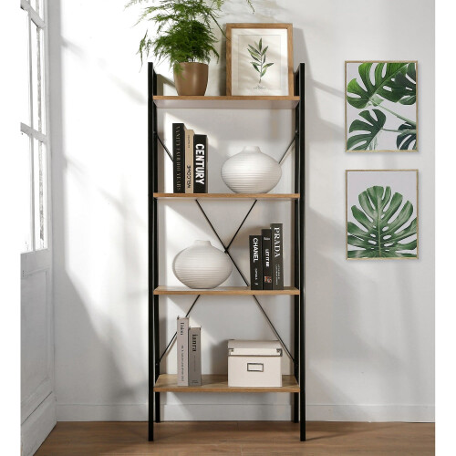 LEXIE 4-Tier Industrial Style Storage Shelf 2