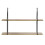 2-Tier Wall Shelf, Wood Finish, 60 cm Wide 4