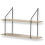2-Tier Wall Shelf, Wood Finish, 60 cm Wide 6