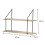 2-Tier Wall Shelf, Wood Finish, 60 cm Wide 5
