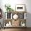 6-compartment storage shelf with metal legs 3
