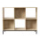 6-compartment storage shelf with metal legs 6