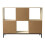 6-compartment storage shelf with metal legs 9