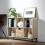6-compartment storage shelf with metal legs 7