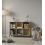 6-compartment storage shelf with metal legs 4
