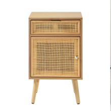 Bedside table with natural rattan caning - MIYA