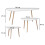 Set of 3 Nesting Tables, White and Wood 8
