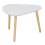Set of 3 Nesting Tables, White and Wood 5