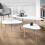 Set of 3 Nesting Tables, White and Wood 2
