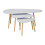 Set of 3 Nesting Tables, White and Wood 4