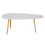 Set of 3 Nesting Tables, White and Wood 7