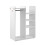 White children's wardrobe, 110 cm high - LALA 3