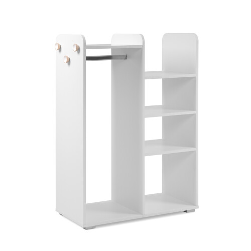White children's wardrobe, 110 cm high - LALA 2