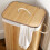 Rectangular bamboo laundry basket 70L - H60 cm 8