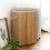 Rectangular bamboo laundry basket 70L - H60 cm 2