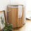 Rectangular bamboo laundry basket 70L - H60 cm 4