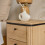 Bedside table with 2 drawers and grooved-effect sides, 55 cm high - MALAGA 5