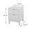 Bedside table with 2 drawers with wave-effect fronts, H52 cm - BOLOGNE 4