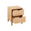 Bedside table with 2 drawers with wave-effect fronts, H52 cm - BOLOGNE 5