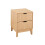 Bedside table with 2 drawers with wave-effect fronts, H52 cm - BOLOGNE 8