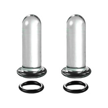 Sturdy Glass Ear Stretchers Set for Music Festivals-Black 6mm